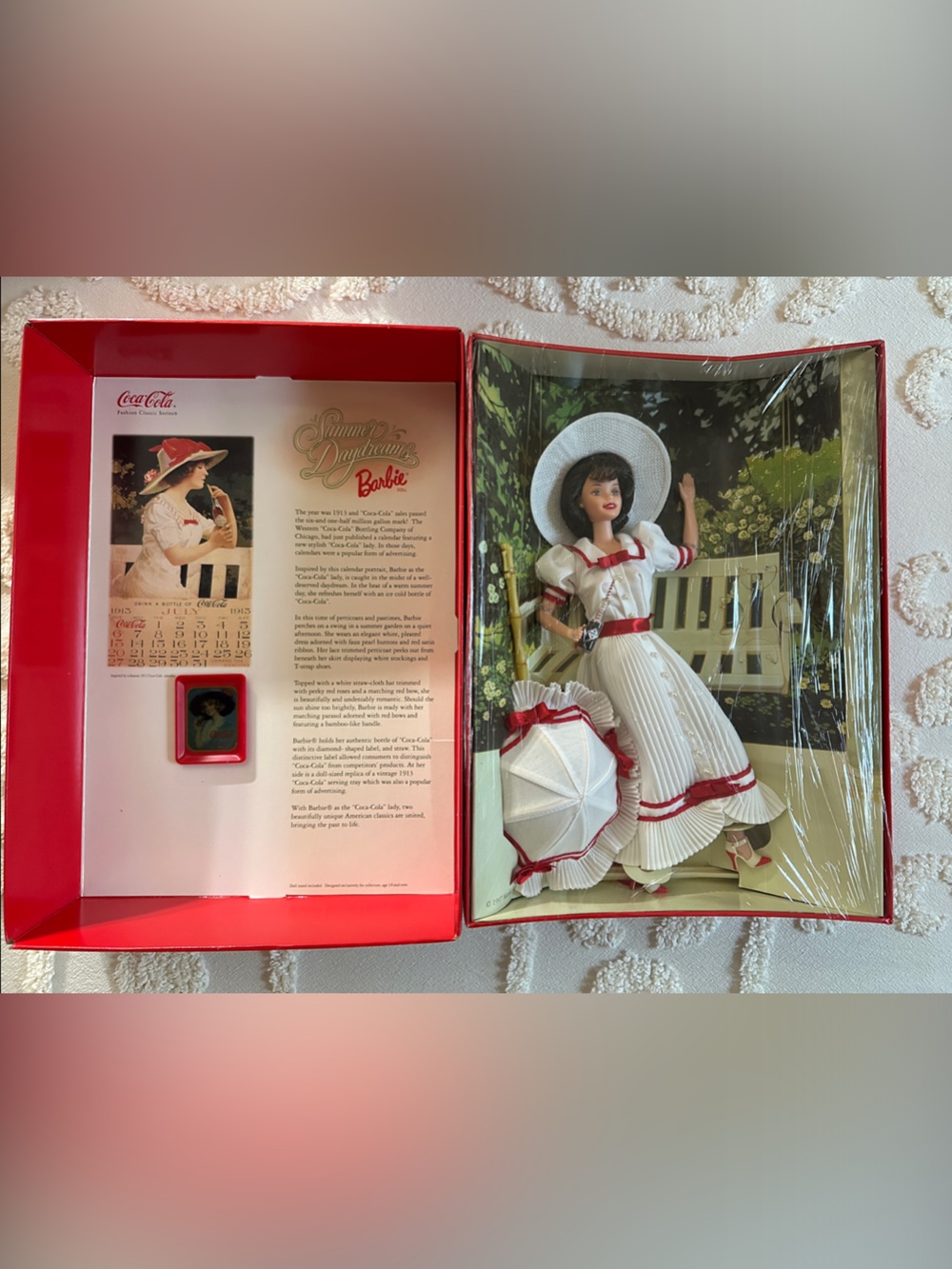 Coca Cola Summer Daydreams collectors Barbie. Mattel 19739